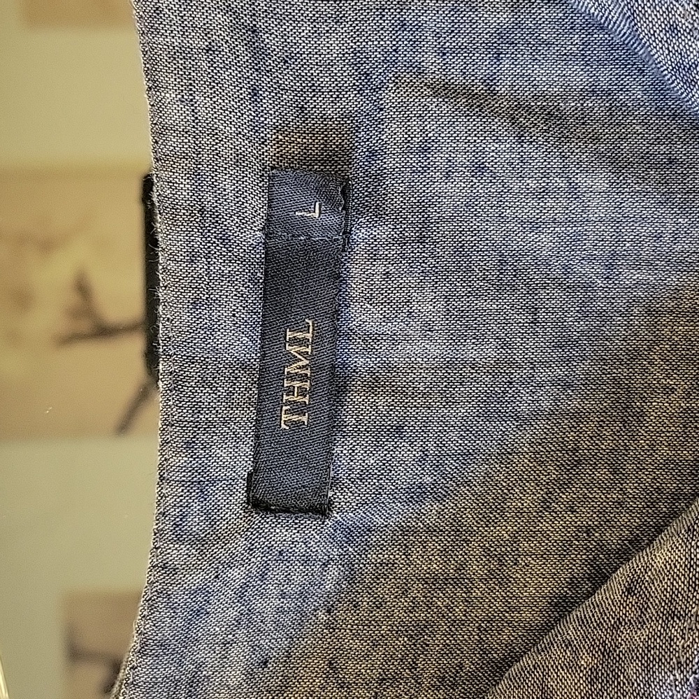 Chambray Top with Floral Accents - Picture 4 of 4